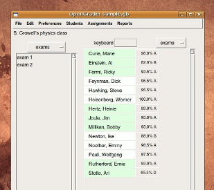 screenshot of opengrade